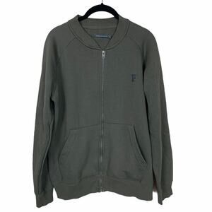 French Connection Baseball Zip Through Logo Jacket M